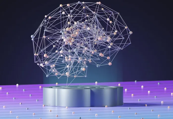 AI network brain visualization